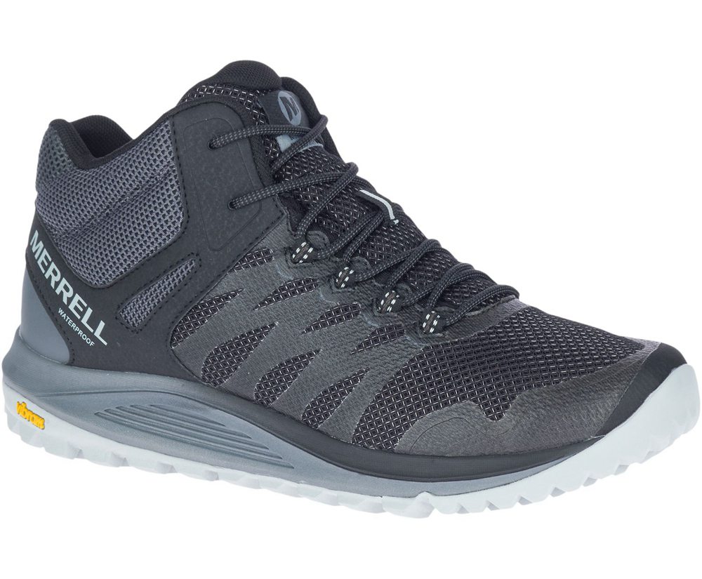 Merrell Work Shoes Black - Nova 2 Mid Waterproof Wide Width - Mens 78PSVGDNT